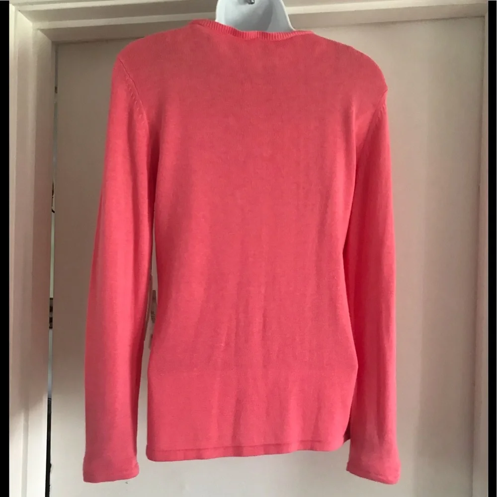 Etcetera Removable Ruffled Collar & Cuffs Pinklady Sweater
